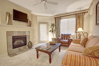 Cozy living room with fireplace